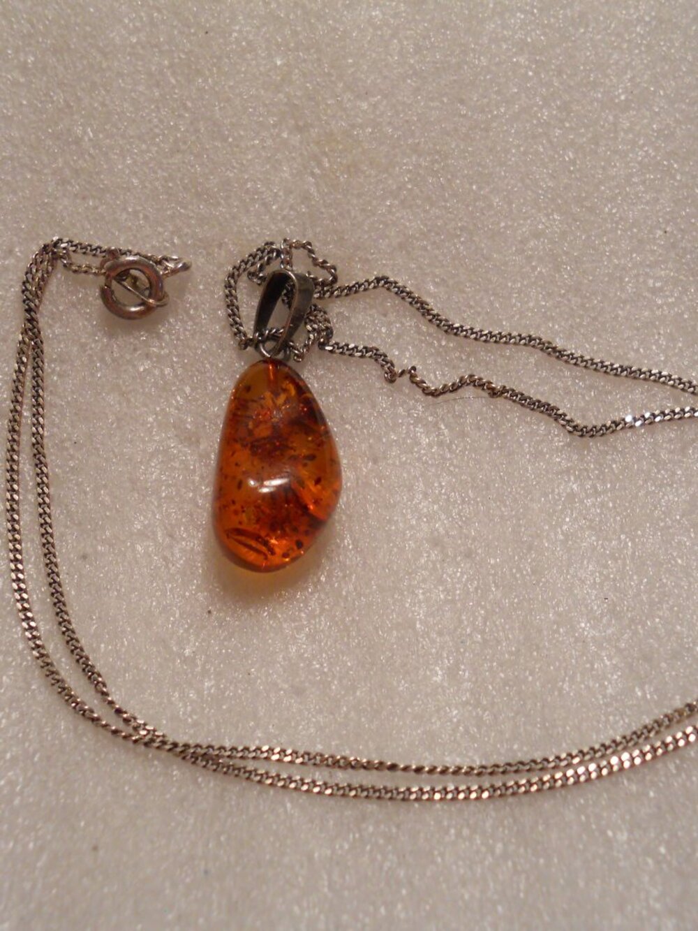 Amber Pendant Necklace  730